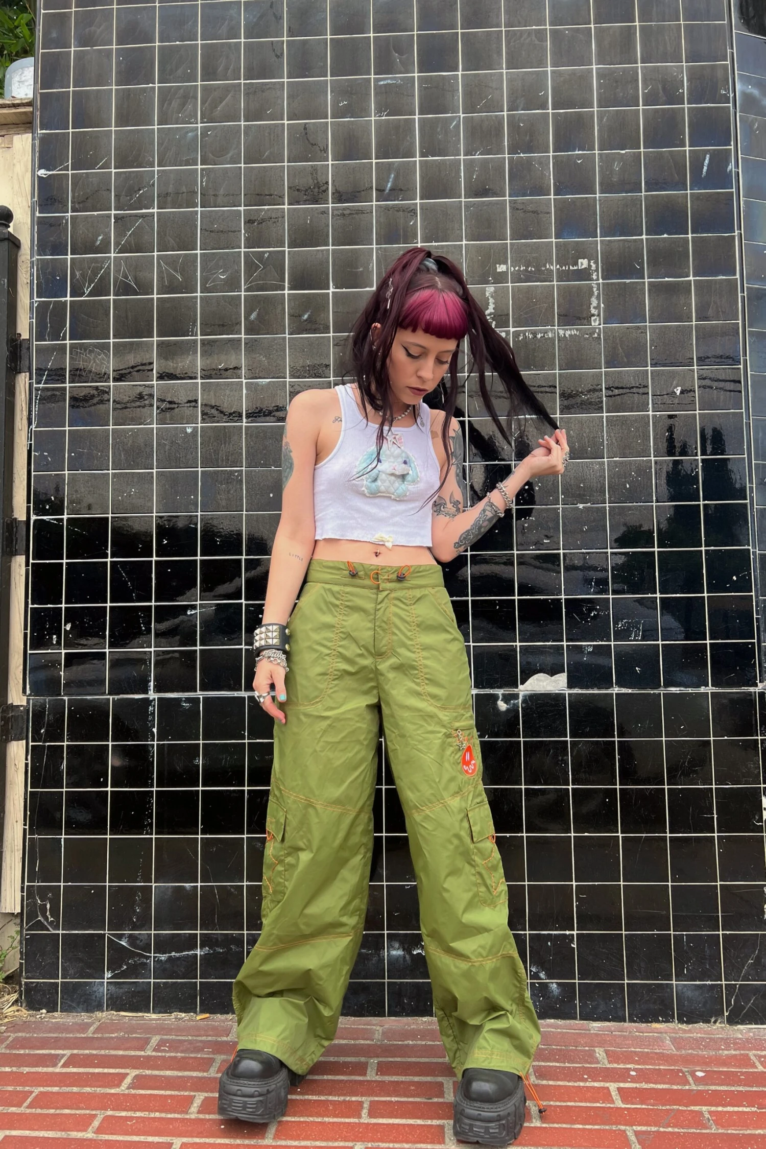 Splendor Olive Parachute Pants 7 Splendor Olive Parachute Pants - Image 5