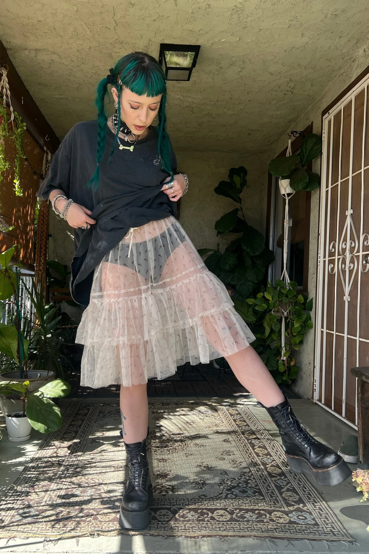 Louisa May Sheer Floral Ruffle Skirt 11 Louisa May Sheer Floral Ruffle Skirt - Image 9