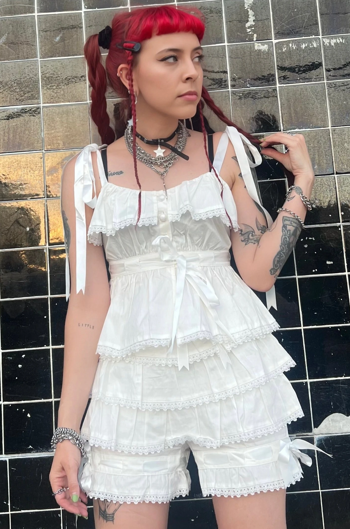 Fern White Bloomer Set 8 Fern White Bloomer Set - Image 6