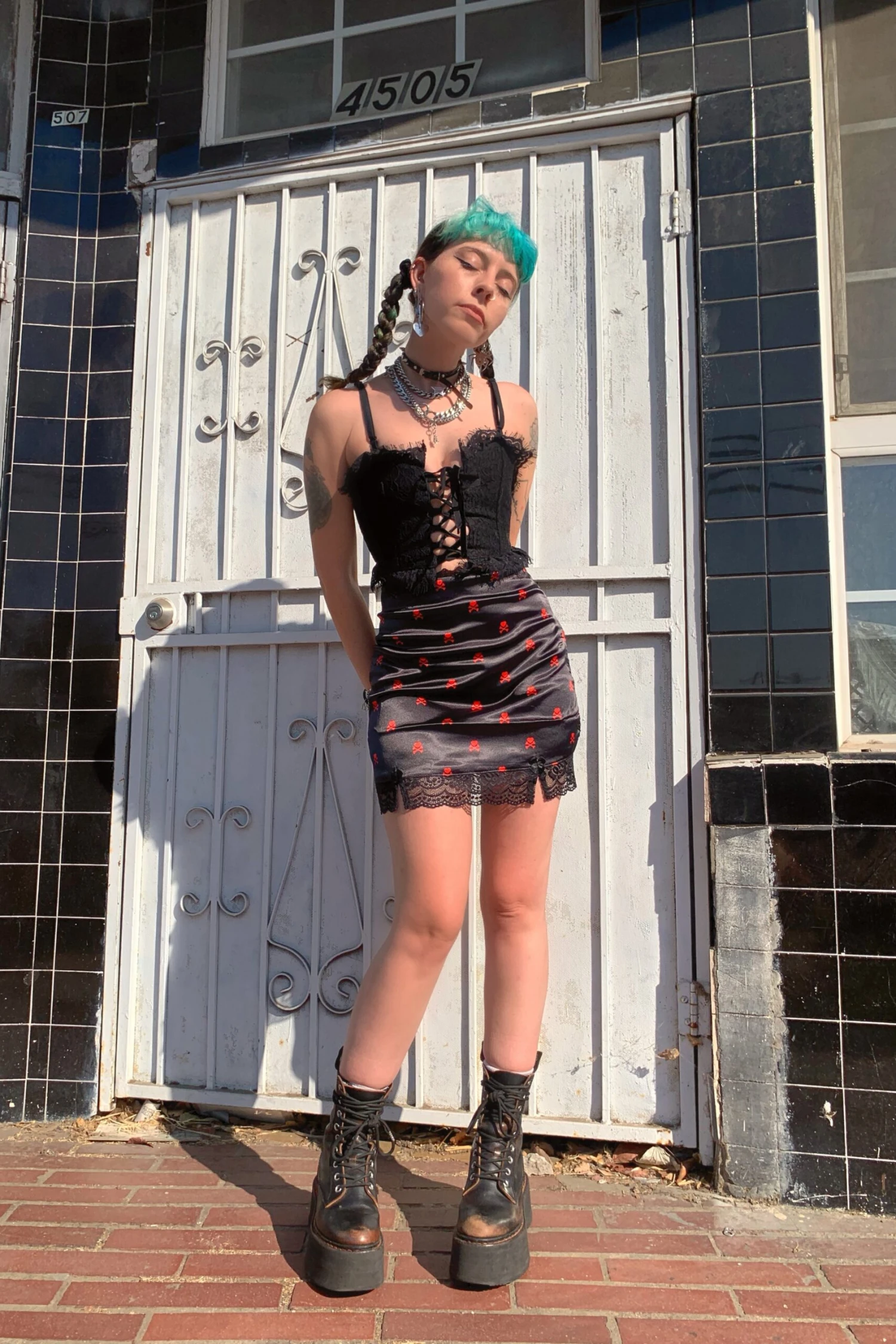 Kiki Heart Crossbones Lace-Trim Mini Skirt 8 Kiki Heart Crossbones Lace-Trim Mini Skirt - Image 6