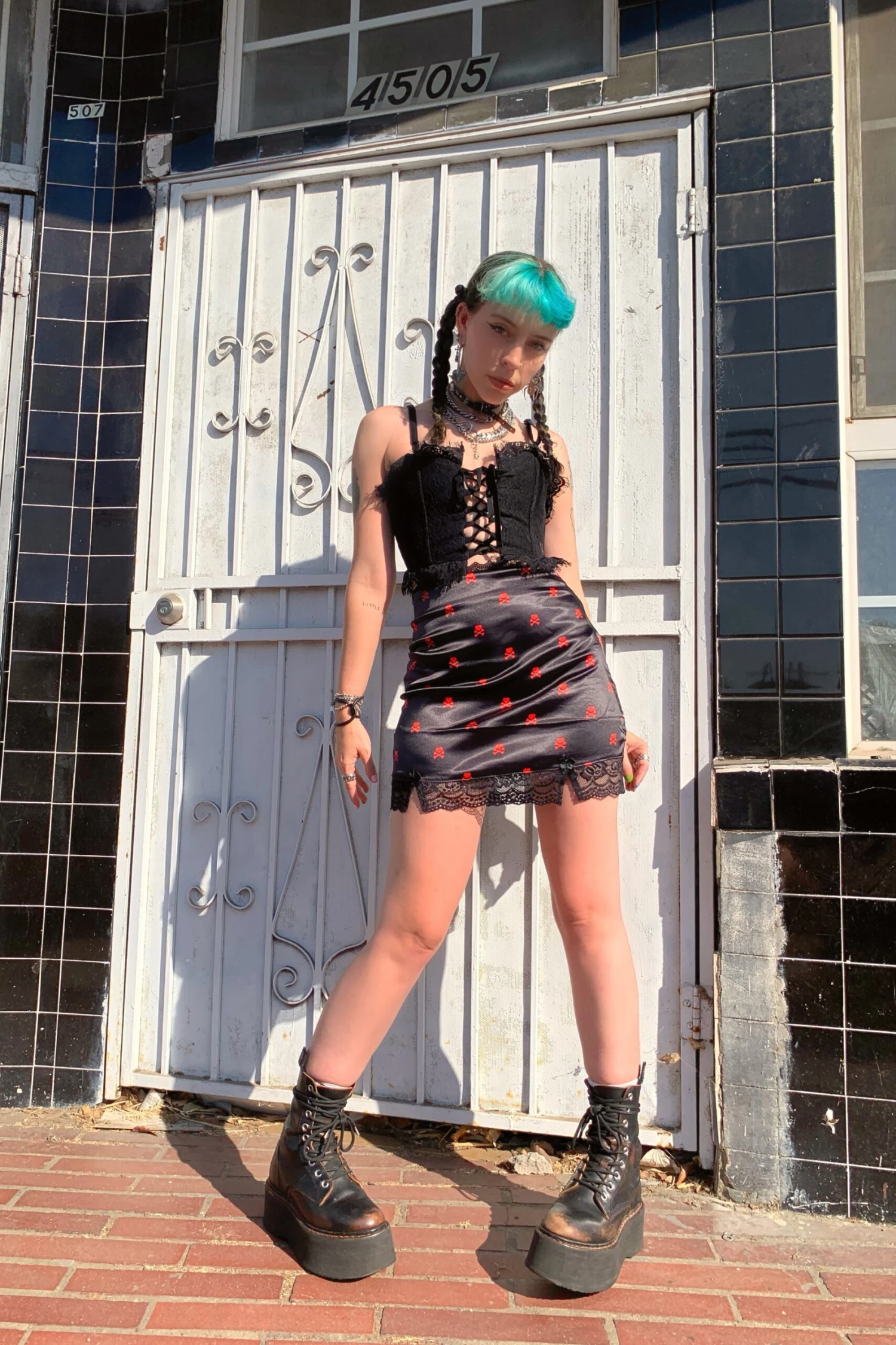 Kiki Heart Crossbones Lace-Trim Mini Skirt 7 Kiki Heart Crossbones Lace-Trim Mini Skirt - Image 5