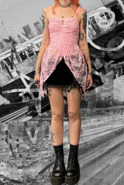 PRE-ORDER: Fairy Tale Pink Lace Top 20 PRE-ORDER: Fairy Tale Pink Lace Top -TUNNEL Vision Outlet kjgweas