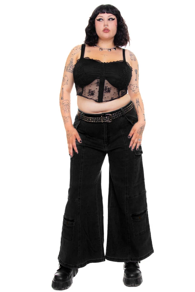 Reggie Black Denim Cargo Baggies 13 Reggie Black Denim Cargo Baggies - Image 11