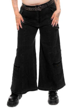 Reggie Black Denim Cargo Baggies 25 Reggie Black Denim Cargo Baggies -TUNNEL Vision Outlet lafjfja