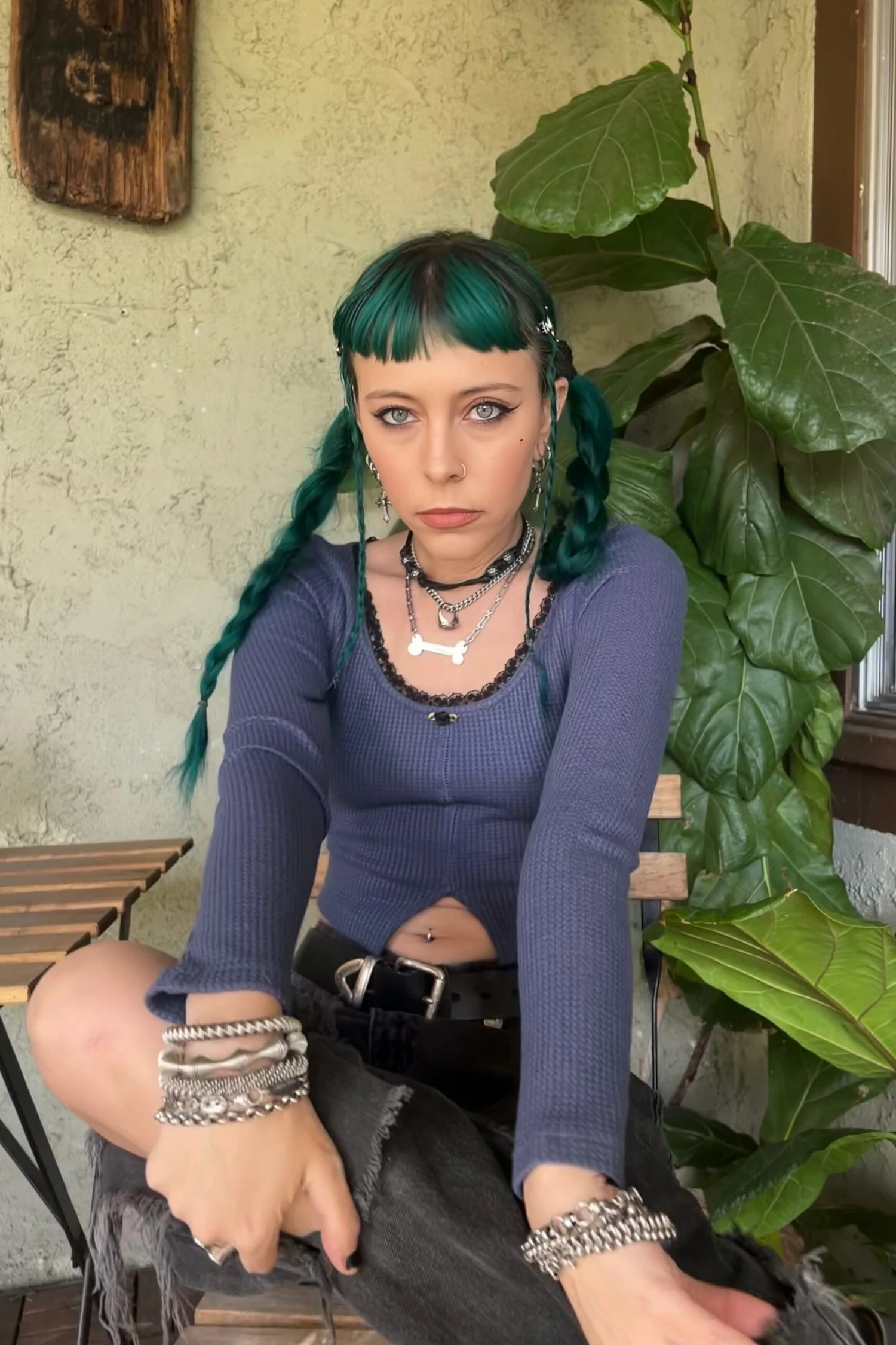 Rosa Blue Lace-Trimmed Thermal Long-Sleever 5 Rosa Blue Lace-Trimmed Thermal Long-Sleever - Image 3