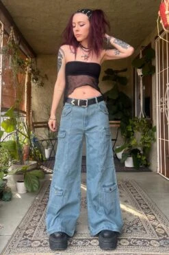 Reggie Blue Denim Cargo Baggies 24 Reggie Blue Denim Cargo Baggies -TUNNEL Vision Outlet sdaglkvx