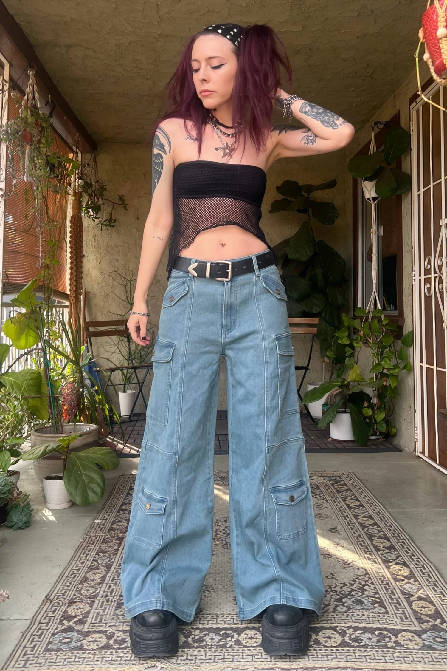 Reggie Blue Denim Cargo Baggies 6 Reggie Blue Denim Cargo Baggies - Image 4