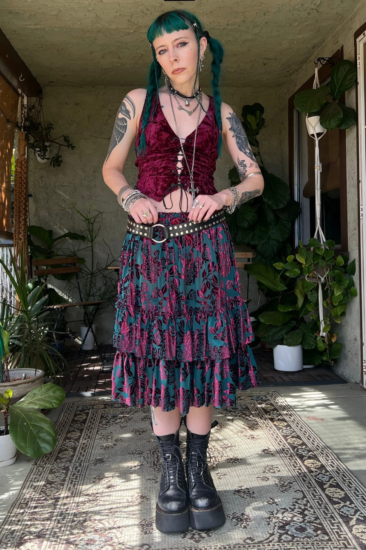 Louisa May Velvet Burnout Ruffle Skirt 4 Louisa May Velvet Burnout Ruffle Skirt - Image 2