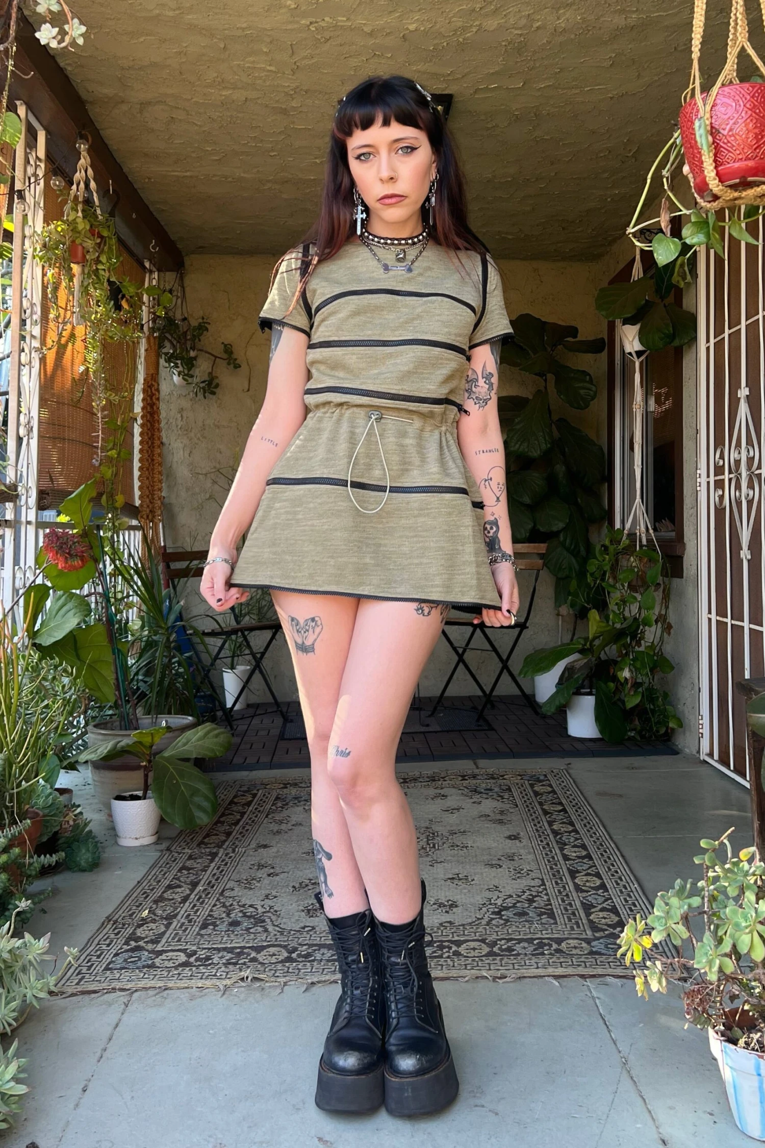 40-in-1 Olive Green Zip-Off Convertible Dress 9 40-in-1 Olive Green Zip-Off Convertible Dress - Image 7