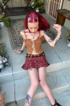 Priscilla Patchwork Low-Rise Mini Skirt -TUNNEL Vision Outlet sjKN