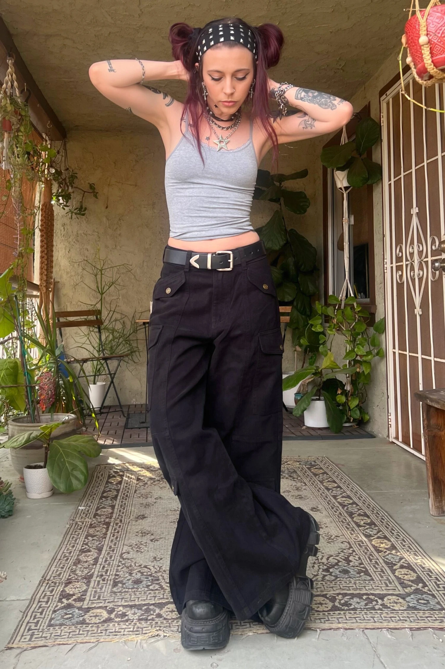 Reggie Black Denim Cargo Baggies 6 Reggie Black Denim Cargo Baggies - Image 4