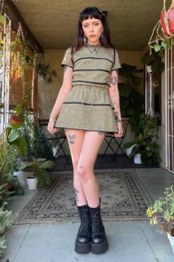 40-in-1 Olive Green Zip-Off Convertible Dress 26 40-in-1 Olive Green Zip-Off Convertible Dress -TUNNEL Vision Outlet zsghrd